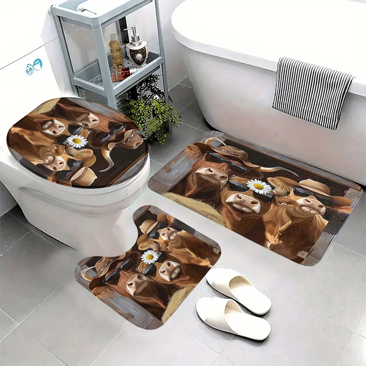 Set Kamar Mandi Bertema Koboi  - Farming Agriculture ulasan dan harga