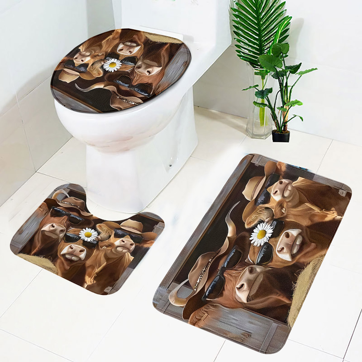 Set Kamar Mandi Bertema Koboi  - Farming Agriculture ulasan dan harga