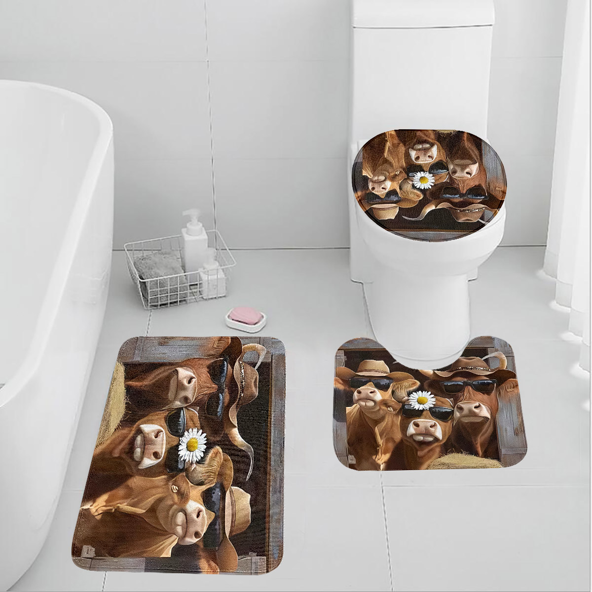 Set Kamar Mandi Bertema Koboi  - Farming Agriculture ulasan dan harga